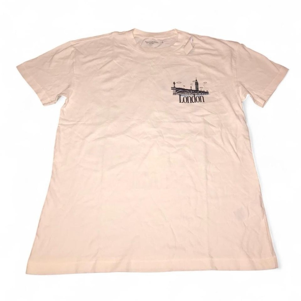 Abercrombie & Fitch off white London Graphic Tee Men’s large NWT